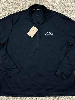 Nike Men's Dri-FIT Pacer Flash 1/2-Zip Running Top Black IB3772-010, Size XXL